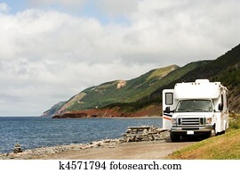 RV at picnic area RV at picnic area