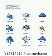 tempo, -, colorido, modernos, única linha, ícones, jogo
