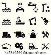 מפעל, ו, ליצר תעשיה, איקונים