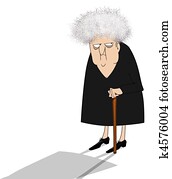 רגזן, גברת ישנה, להסתכל, חשוד