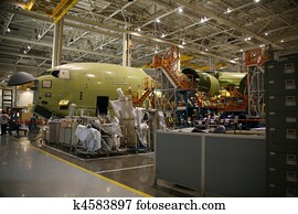 Airplane Fuselage in Production Airplane Fuselage in Production