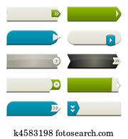 Flat Web Buttons Elements Flat Web Buttons Elements