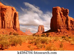 Layered Landscape Image of Monument Valley