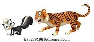 Leopard hunting Skunk Leopard hunting Skunk