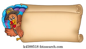 Lurking turkey with old scroll Lurking turkey with old scroll