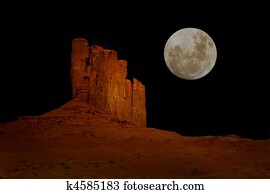 Nighttime in Monument Valley Arizona