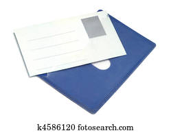 Old empty identity card