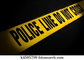 Police Line Tape on Black Police Line Tape on Black