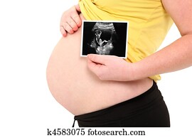 Pregnant Belly and Ultrasound