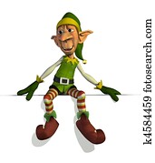 Santas Elf Sitting on Edge Santas Elf Sitting on Edge