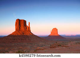 Sunset Buttes in Monument Valley Arizona
