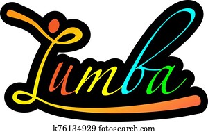 Text Zumba, card on black background. Logo for dance studio Text Zumba, card on black background. Logo for dance studio