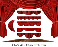 Theater STage Drape Elements to Create Your Own Background Theater STage Drape Elements to Create Your Own Background