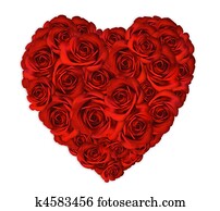 Valentine Heart Made Out of Roses Valentine Heart Made Out of Roses