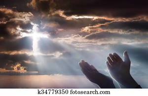 צלב, מ, שמיים, -, אמונה