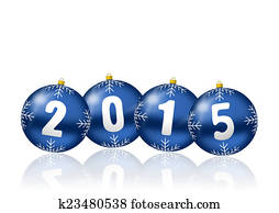 2015 new years illustration with christmas balls 2015 new years illustration with christmas balls