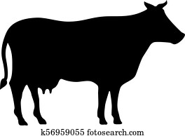 Cow vector silhouette Cow vector silhouette