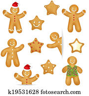 Gingerbread Cookies Set Gingerbread Cookies Set