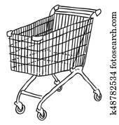 karikatur, bild, von, karren, Icon., shoppen, symbol karikatur, bild, von, karren, Icon., shoppen, symbol