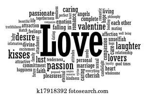 Love word cloud illustration