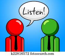 luisteren, gesprek, indiceert, chit praatje, en, chinwag