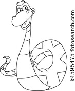 Outlined snake Outlined snake