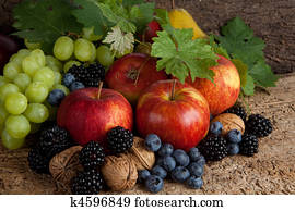 outono, frutas, para, ação graças