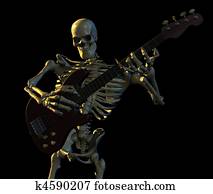Skeleton playing guitar Skeleton playing guitar