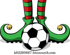 Soccer or Football Christmas Elf Feet Soccer or Football Christmas Elf Feet