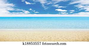 Tropical beach and ocean