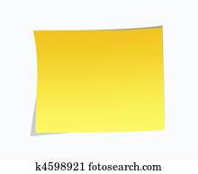 Yellow memo page Yellow memo page