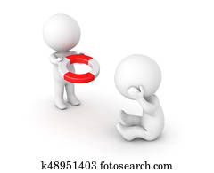 3D illustration depicting the concept of of offering help or support 3D illustration depicting the concept of of offering help or support