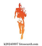 Abstract vector runner Abstract vector runner