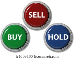 Click BUY SELL HOLD financial buttons