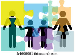 família, pessoas, saúde, serviços, problema, solução, quebra-cabeça