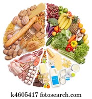 food pyramid pie chart