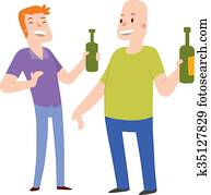 Group of friends at a bar. 