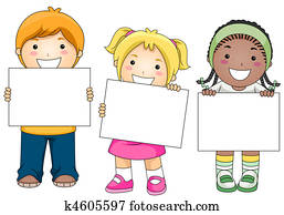 Kids with Blank Board Kids with Blank Board