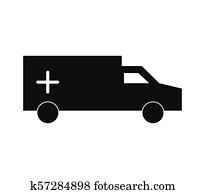 krankenwagen, symbol krankenwagen, symbol