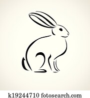 line drawing of the rabbit line drawing of the rabbit