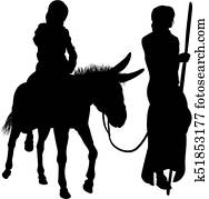 Mary and Joseph Nativity Silhouettes Mary and Joseph Nativity Silhouettes