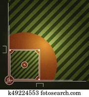 Realistic Denim texture of Baseball field element vector illustration design concept Realistic Denim texture of Baseball field element vector illustration design concept