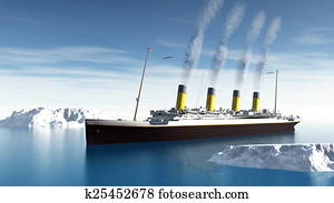 Titanic ship - 3D render Titanic ship - 3D render
