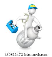 חשמלאי, רוכב, הולך