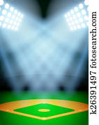 רקע, ל, פוסטרים, לילה, בייסבול, איצטדיון, ב, ה, spotlight.