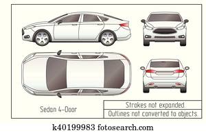 白 シルエット の 自動車 セダン 上に Bl クリップアート 切り張り イラスト 絵画 集 K Fotosearch