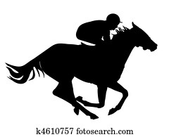 Fast horse with a jockey Fast horse with a jockey