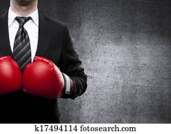 homem, em, luvas boxing