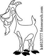 Outlined billy goat Outlined billy goat