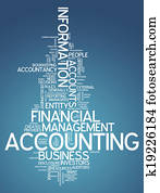 palabra, nube, "accounting"